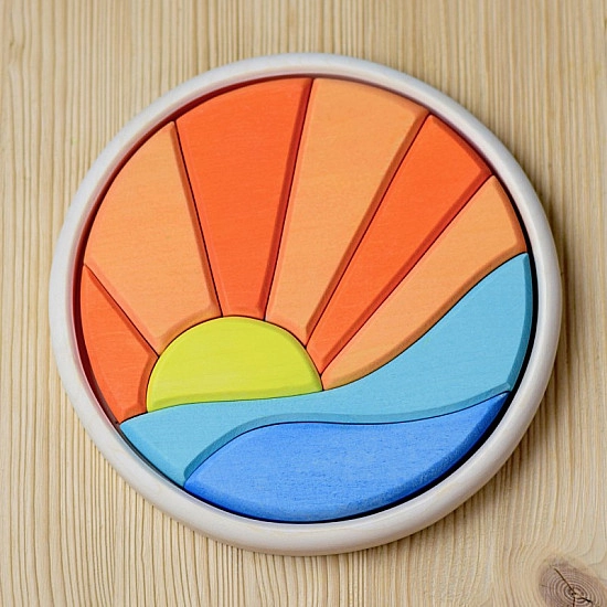 Bumbu Toys Ronde Puzzel Zee en Zon