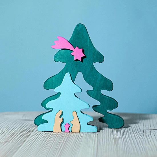 Bumbu Toys Kerstboom puzzel