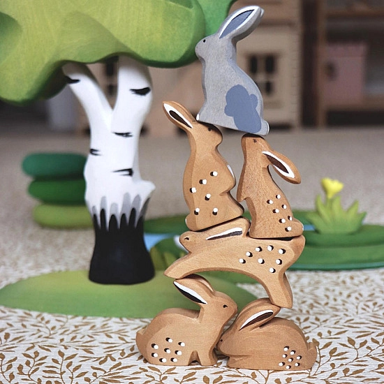 Bumbu Toys Konijn grijs zittend