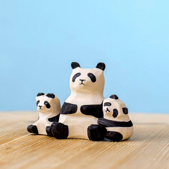 Bumbu Toys Pandaberen familie en pandaboom - SET