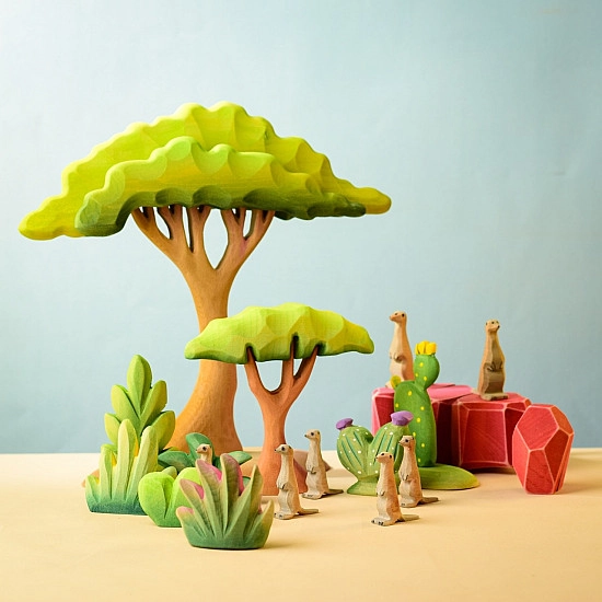 【12/10までの出品】新品　Bumbu Toys モミの木(大) Bumbu Toys Acacia - SET - 2 trees - Toverboom.eu