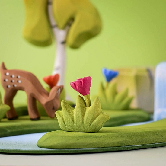 Bumbu Toys Gras met roze bloemetje klein