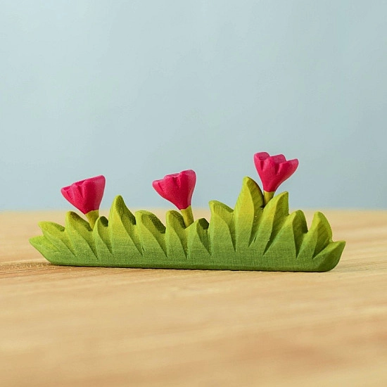 Bumbu Toys Gras met roze bloemetjes groot