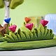 Bumbu Toys Gras met roze bloemetjes groot