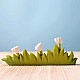 Bumbu Toys Gras met witte bloemetjes groot 