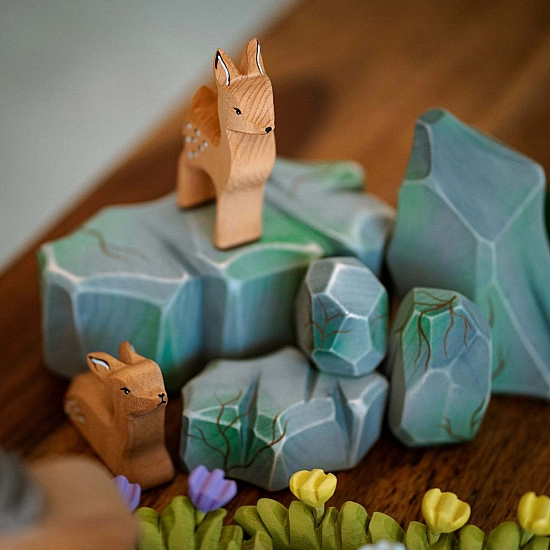 Bumbu Toys Rotsblokken met mos