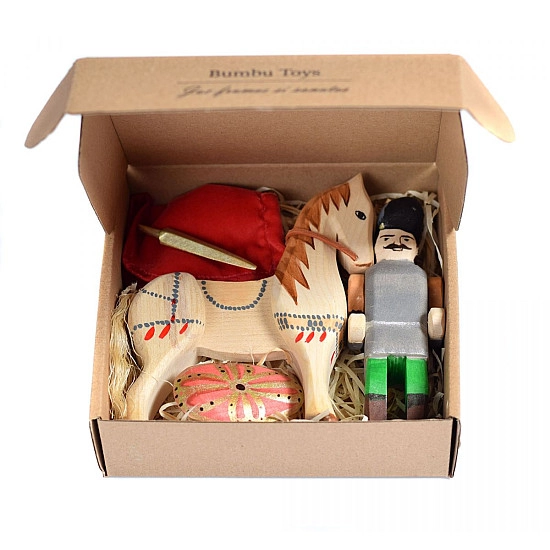 Bumbu Toys Michael de Dappere met paard - SET