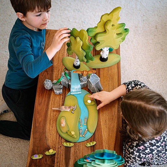 Bumbu Toys Waterval met rotsblokken en rivier - SET