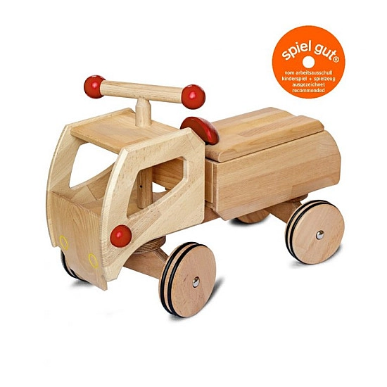 Dynamiko houten loopwagen vrachtwagen rood