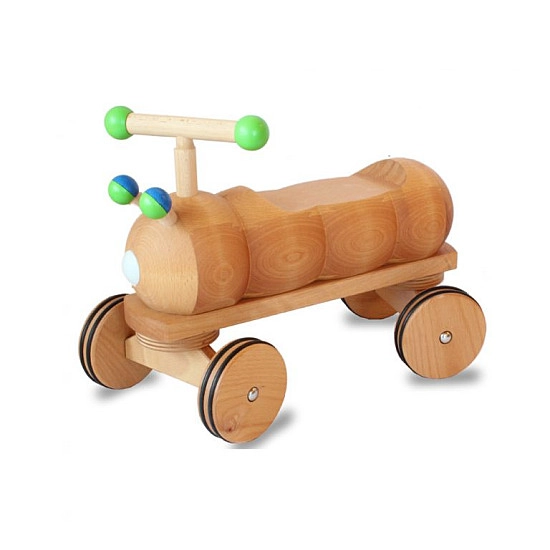Dynamiko houten loopwagen rups groen/blauw 