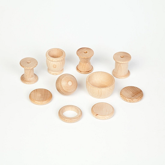 Grapat Naturel houten schatten, 10-delig