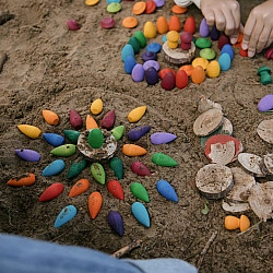 Mandala Sneeuwvlokken regenboog