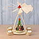 Graupner Theelichtpiramide kerstman 25 cm | 4 kaarsjes