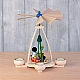 Theelichtpiramide sneeuwpop 28 cm | 4 kaarsjes