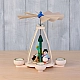 Theelichtpiramide sneeuwpop 28 cm | 4 kaarsjes