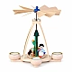 Theelichtpiramide sneeuwpop 28 cm | 4 kaarsjes