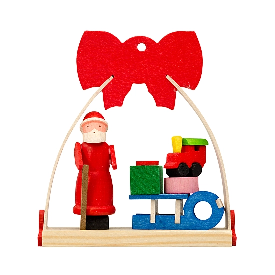 Graupner Kersthanger boog met strik Kerstman - met slee
