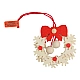 Graupner Kersthanger adventskrans met kerstballen naturel met wit