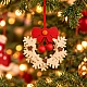 Graupner Kersthanger adventskrans met kerstballen naturel met rood
