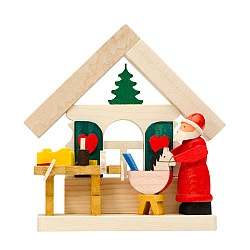 Kersthanger huisje van de kerstman in de werkplaats