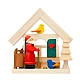 Graupner Kersthanger huisje van de kerstman met vogeltjes