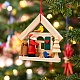 Graupner Kersthanger huisje van de kerstman met vogeltjes