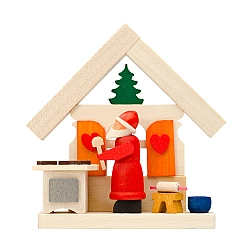 Kersthanger huisje van de kerstman in de bakkerij