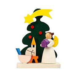 Kersthanger kerstboom met engeltje - hobbelpaard