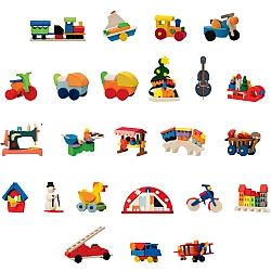 Graupner Holzminiaturen adventskalender met 24 houten kersthangers