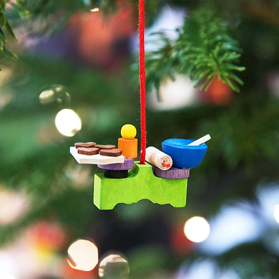 Graupner Holzminiaturen adventskalender met 24 houten kersthangers