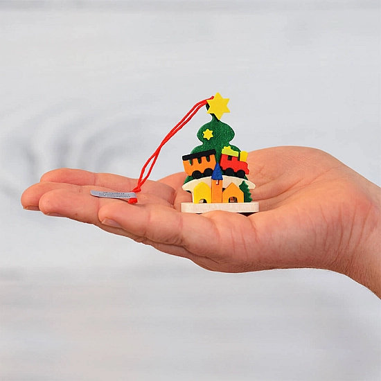 Graupner Holzminiaturen adventskalender met 24 houten kersthangers