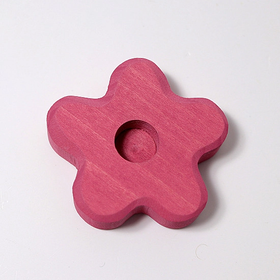Grimm's Kaarsenhouder bloem roze
