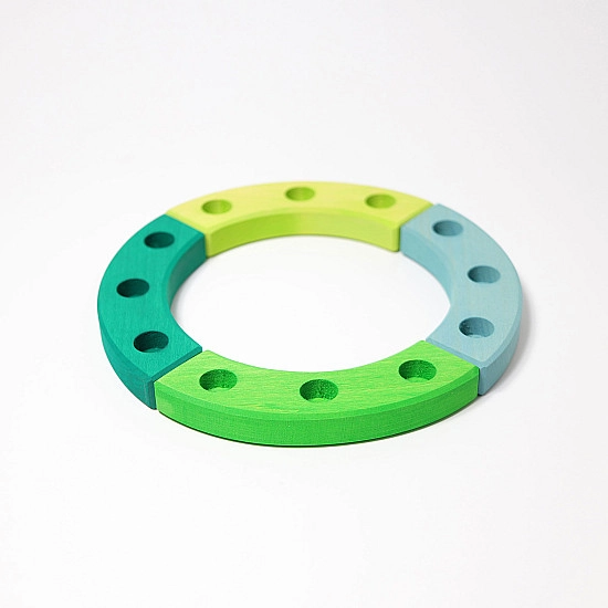 Grimm's Jaarring 12 groen blauw