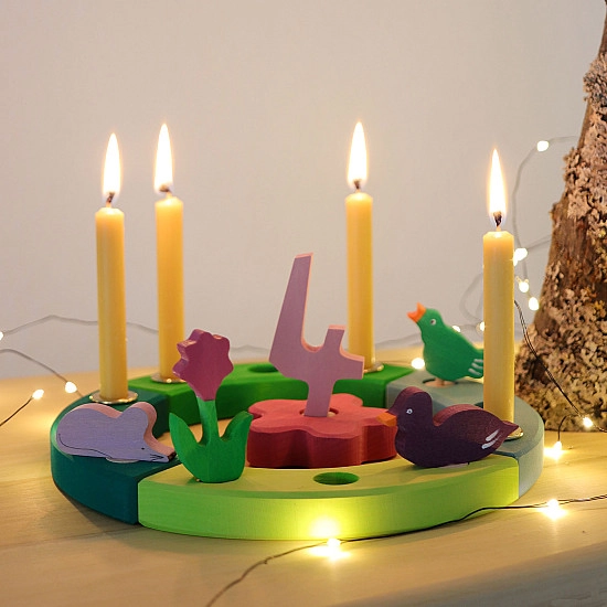 Grimm's Jaarring 12 groen blauw