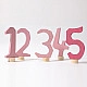 Grimm's Steker cijfers 1 - 5 roze
