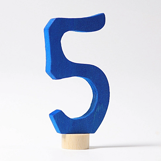 Grimm's Steker getal cijfer 5 - SHOWMODEL