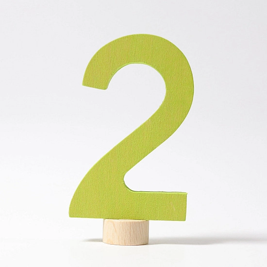 Grimm's Steker getal cijfer 2 strak