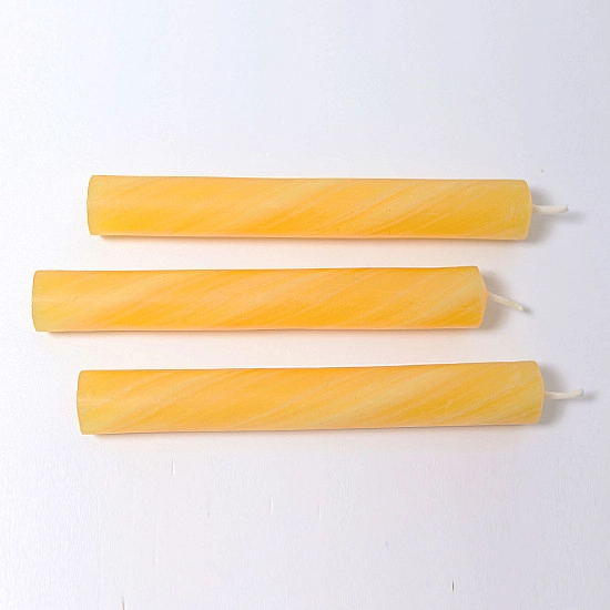 Grimm's Kaars 25% bijenwas amber gemarmerd