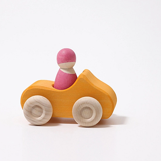 Grimm's Auto cabrio geel klein
