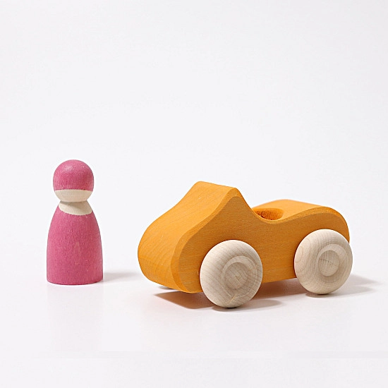 Grimm's Auto cabrio geel klein