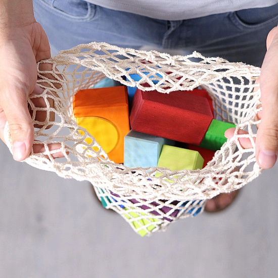 Grimm's Blokken geometrisch gekleurd 30 stuks