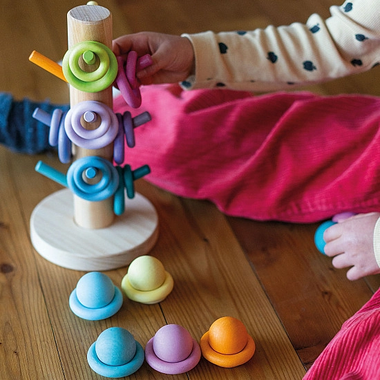 Grimm's Sorteerboom Pastel voor ringen