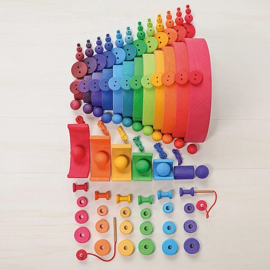 Grimm's Regenboog kralen - 180 stuks - 20 mm