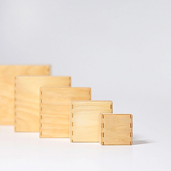 Grimm's Kubus kistjes klein naturel