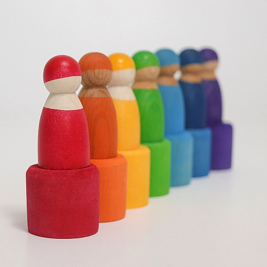 Grimm's 7 Regenboog vrienden in bakjes