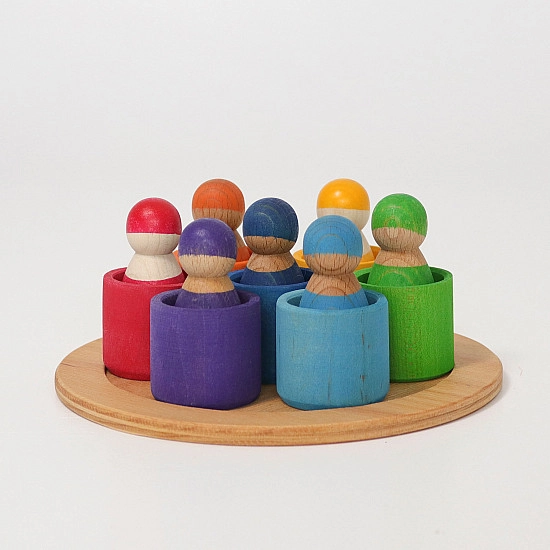 Grimm's 7 Regenboog vrienden in bakjes
