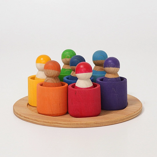 Grimm's 7 Regenboog vrienden in bakjes