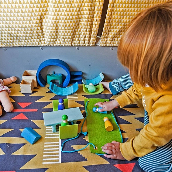 Grimm's Poppenhuis blauw-groen