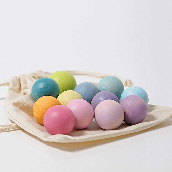 Grimm's Kleine houten ballen Pastel