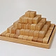 Grimm's Blokkenset Piramide groot naturel